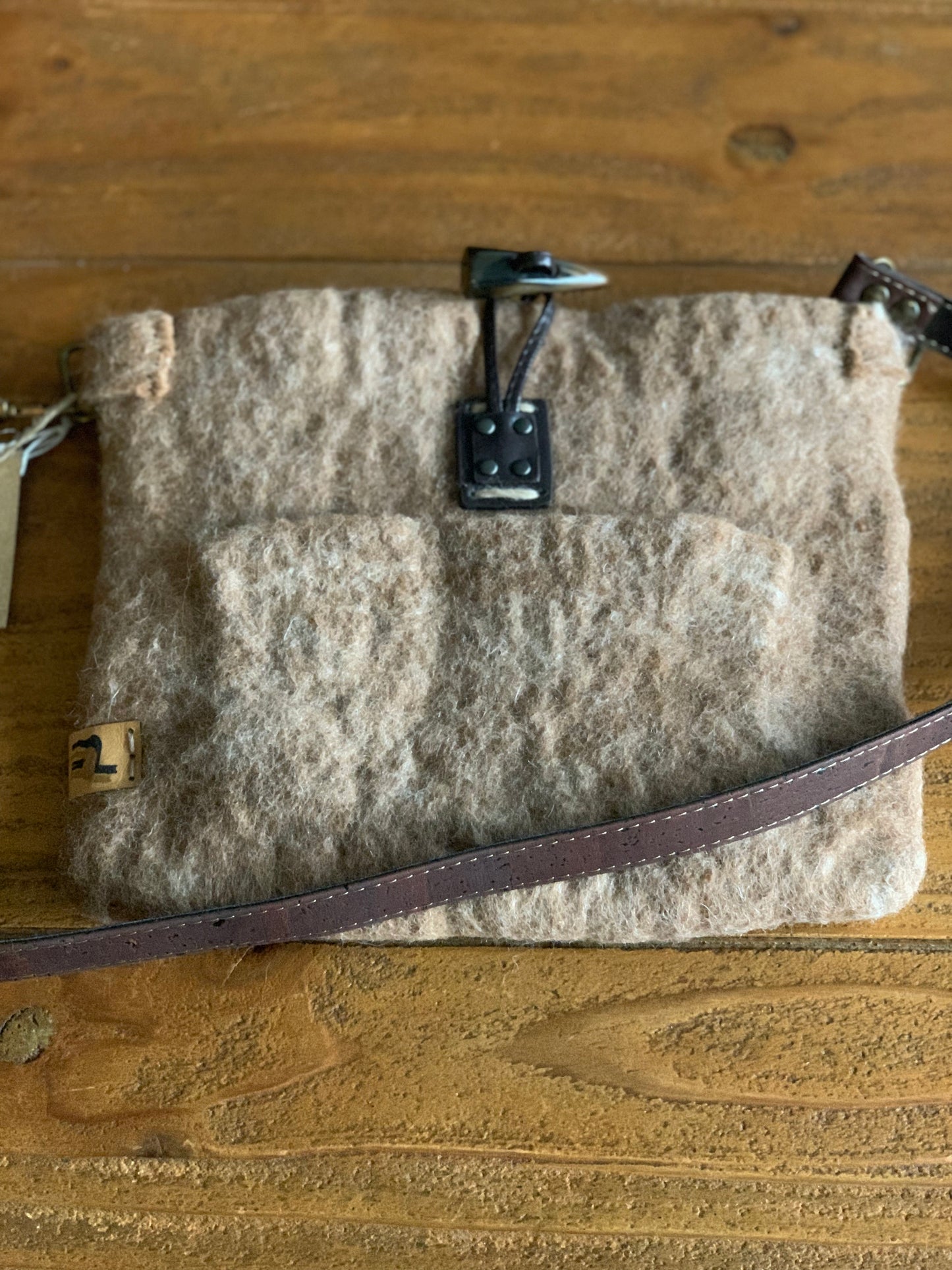 Schoudertas beige