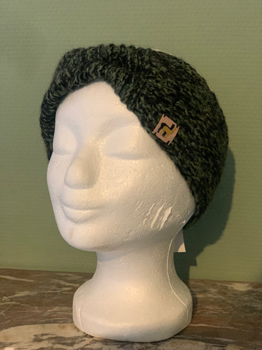 Oorwarmer kaki/zwart